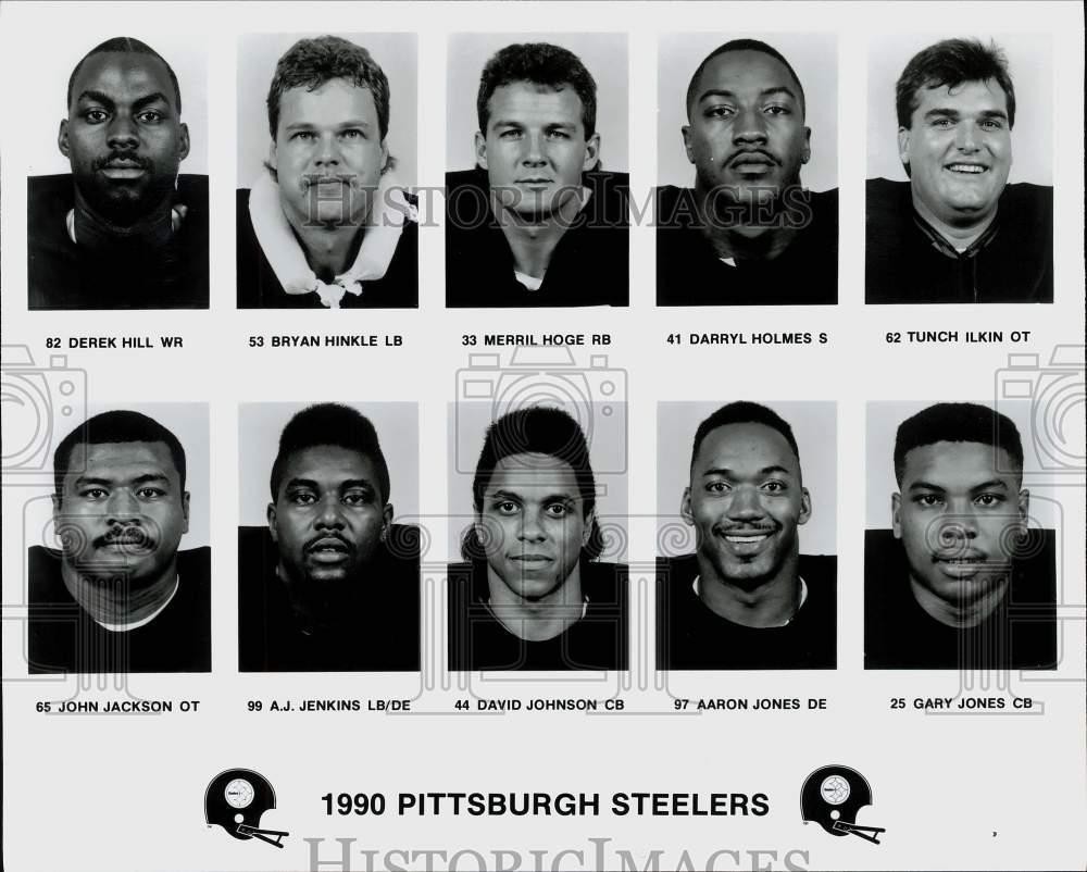 1990 Press Photo Pittsburgh Steelers football head shots - srs02398 1990 Press Photo Pittsburgh Steelers football head shots - srs02398
