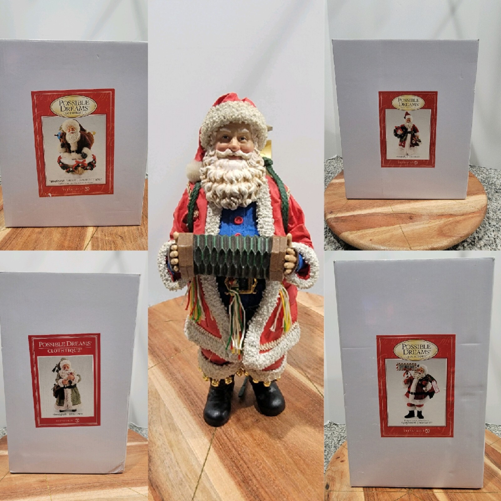 Department 56 Possible Dreams Clothtique Santa's Lot of 5