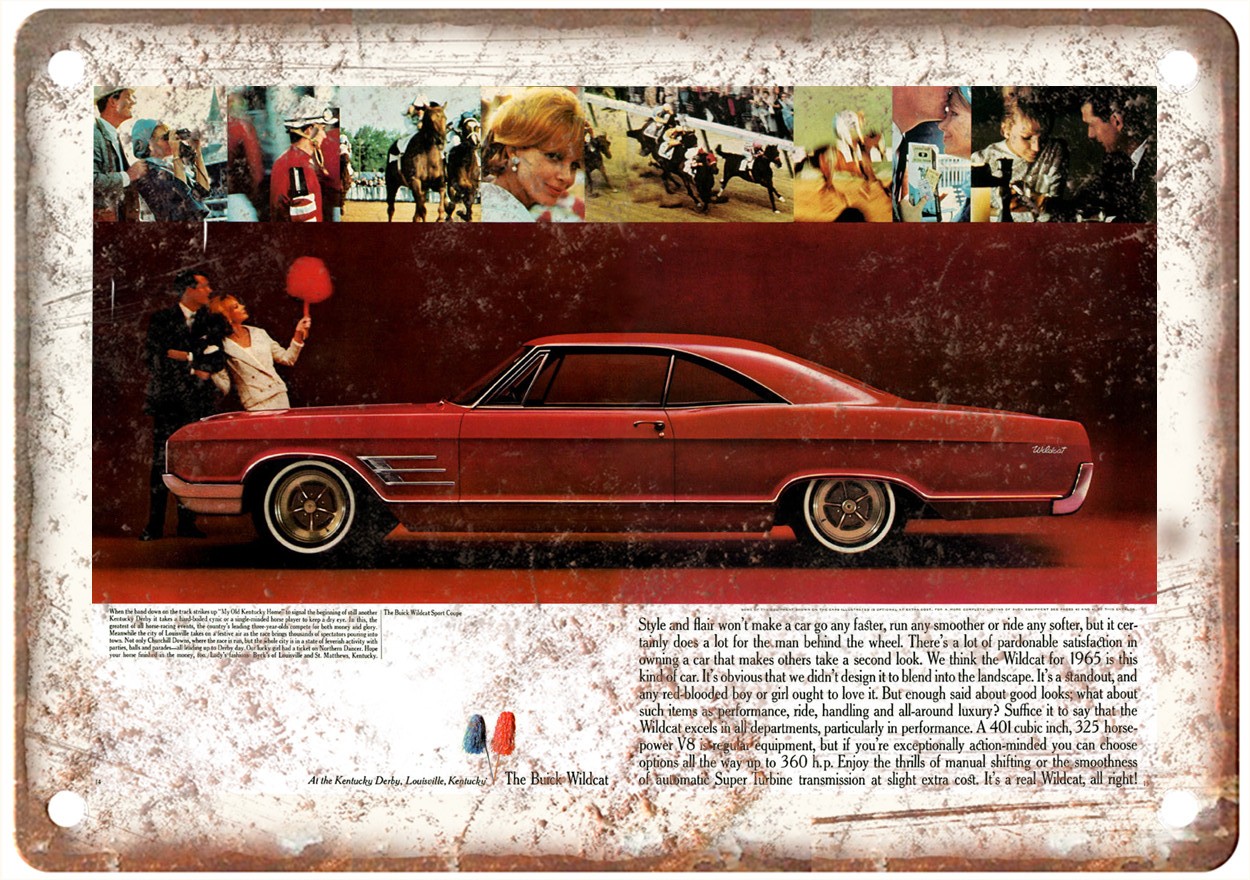 1965 Buick Vintage Auto Ad Retro Look Reproduction Metal Sign AM6539