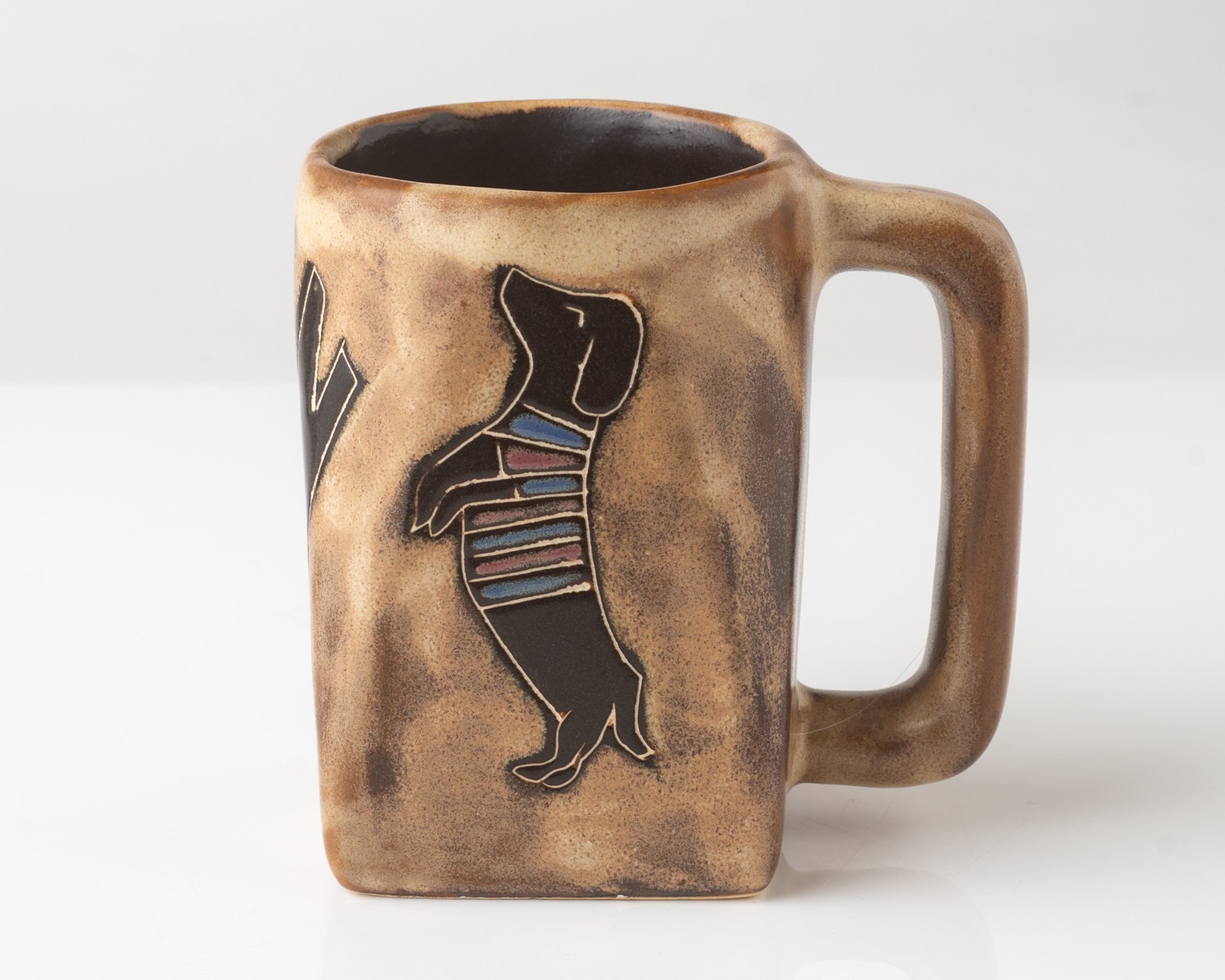 Design By Mara Mexico Fine Art Stoneware Pottery Dog Coffee Mug 