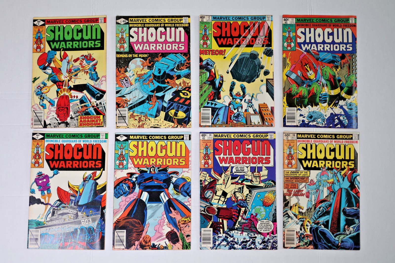 Vintage 1979-1980 Marvel Shogun Warriors Comic Book Lot 8 Different Issues