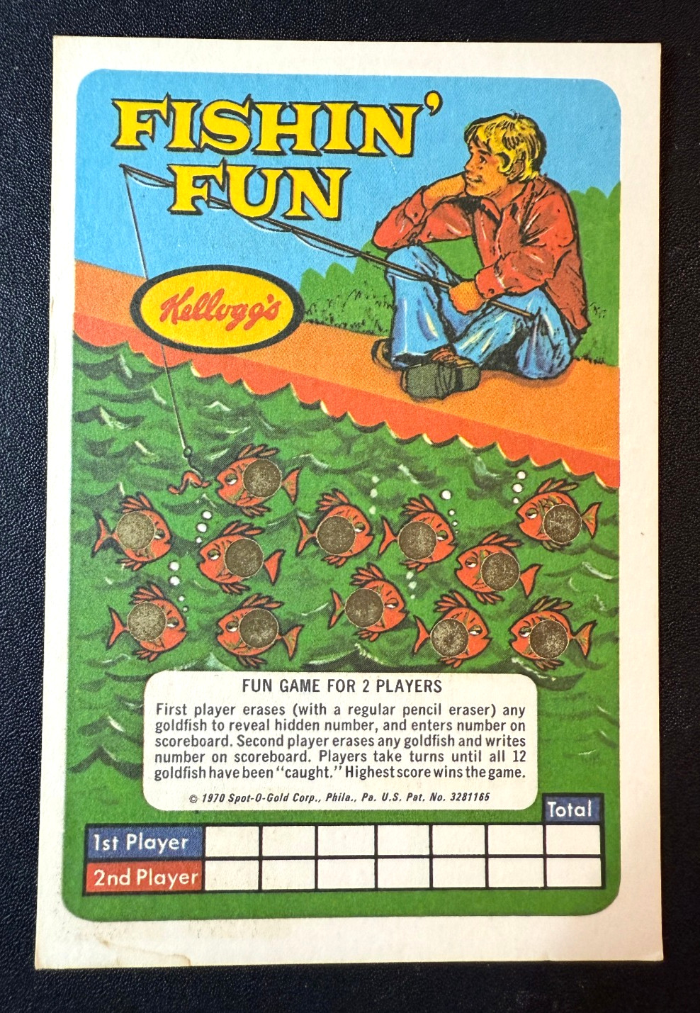 1971 Kellogg’s Fishin\' Fun Scratch‑Off Game Card – Pop‑Tarts Unscratched 1971 Kellogg’s Fishin\' Fun Scratch‑Off Game Card – Pop‑Tarts Unscratched
