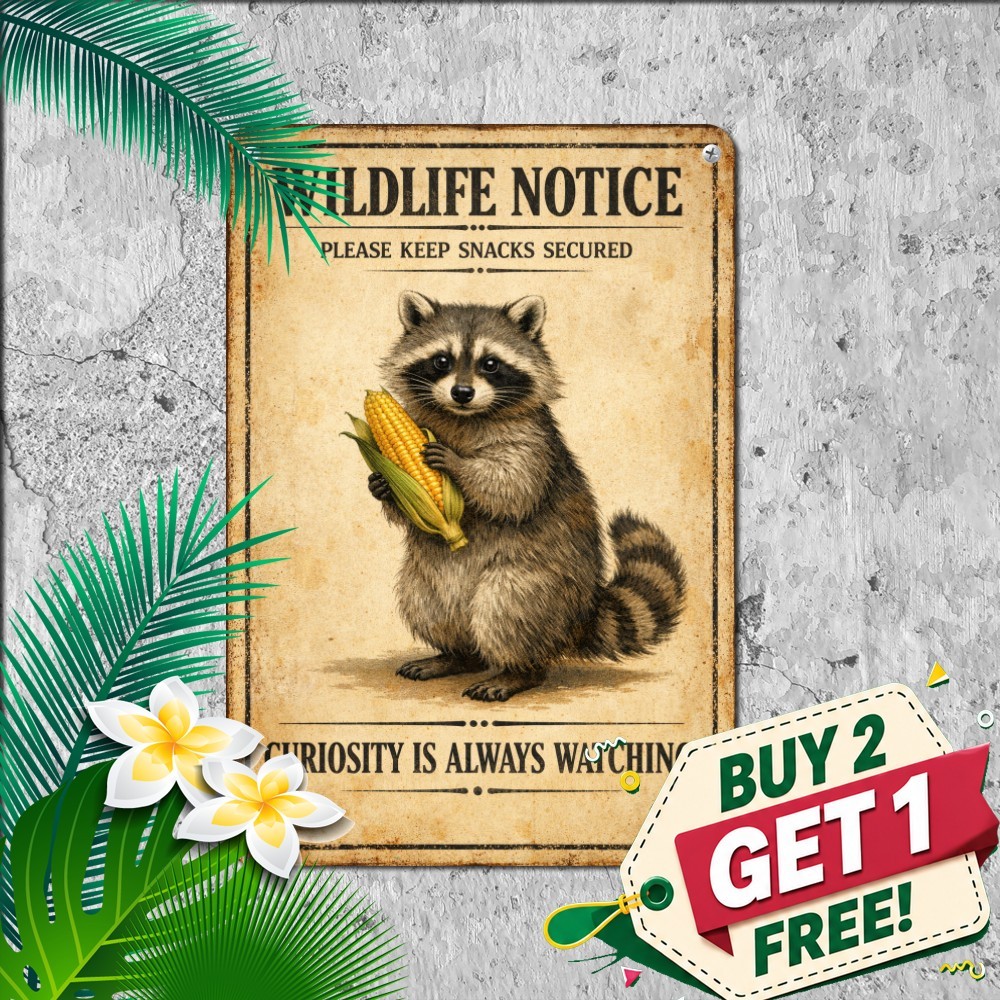 Squirrels Crossing Feeding Area Tin Sign Vintage Wildlife Yard Decor Plaque
