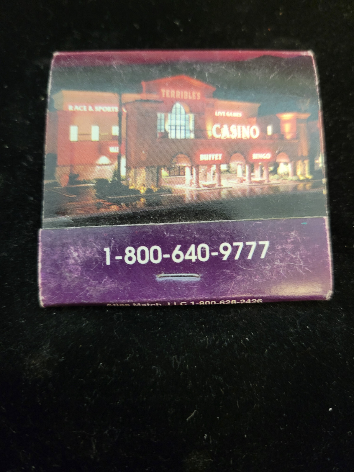 Terribles Hotel and Casino Vintage MatchBook