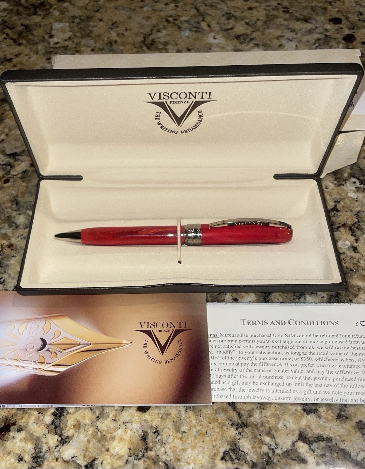 🖋️ (NOS) Visconti Rembrandt Ballpoint Pen - Red Resin - UNUSED 2009 Launch Year