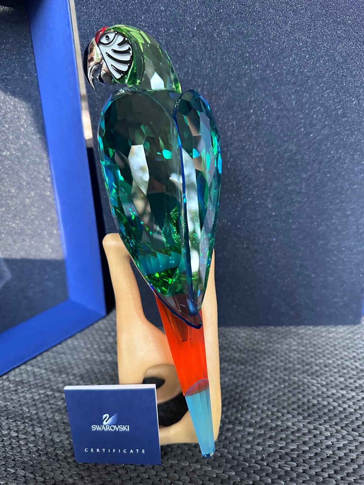 Swarovski 2005 Macaw 🦜 Chrome Green Rare, Retired #685824