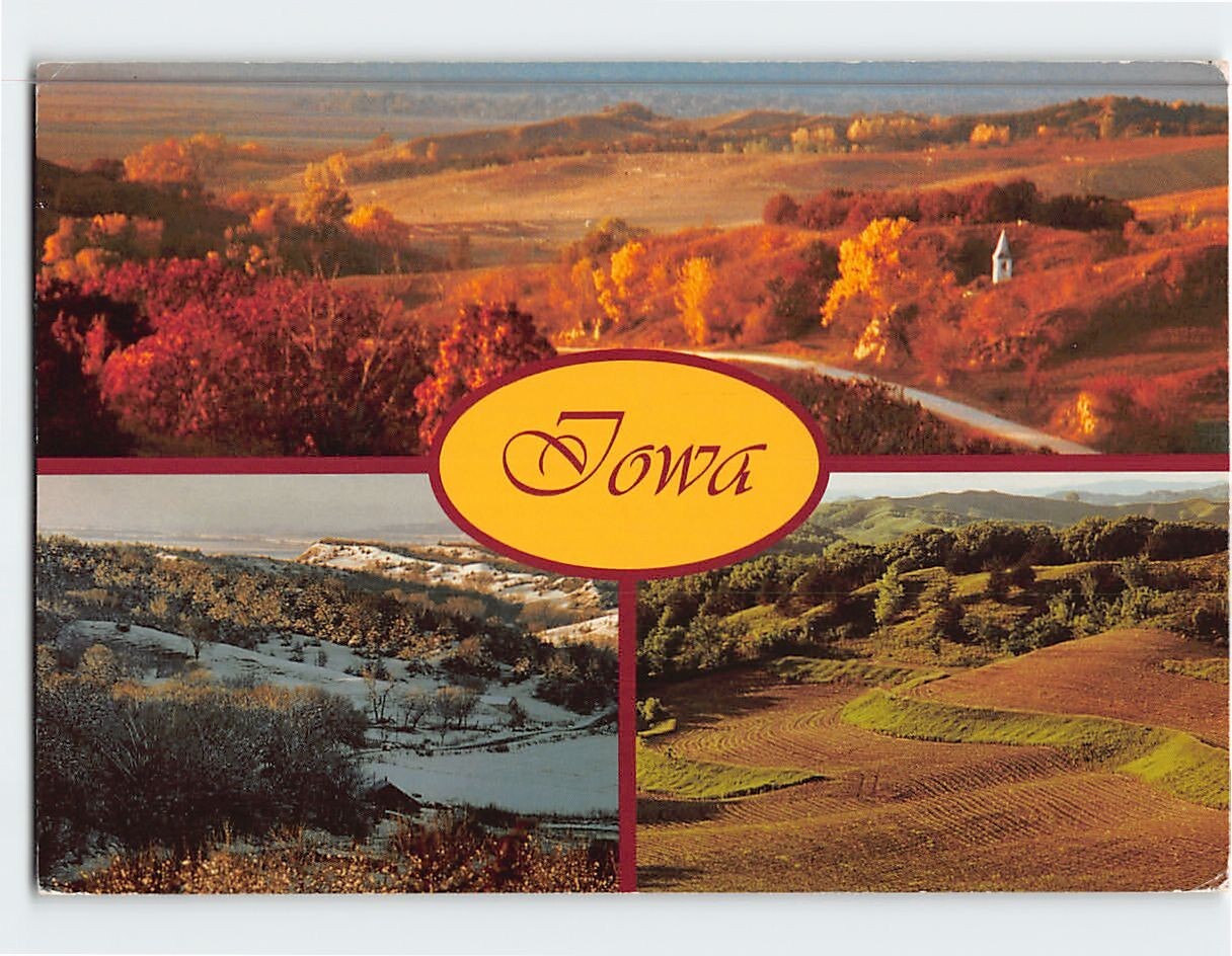 Postcard Loess Hills Iowa USA