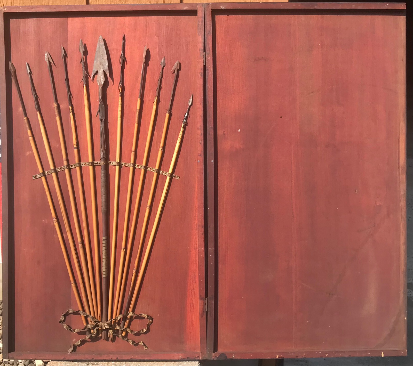 Vintage Antique Barbed Fishing Spears Display of 11 Vintage Antique Barbed Fishing Spears Display of 11