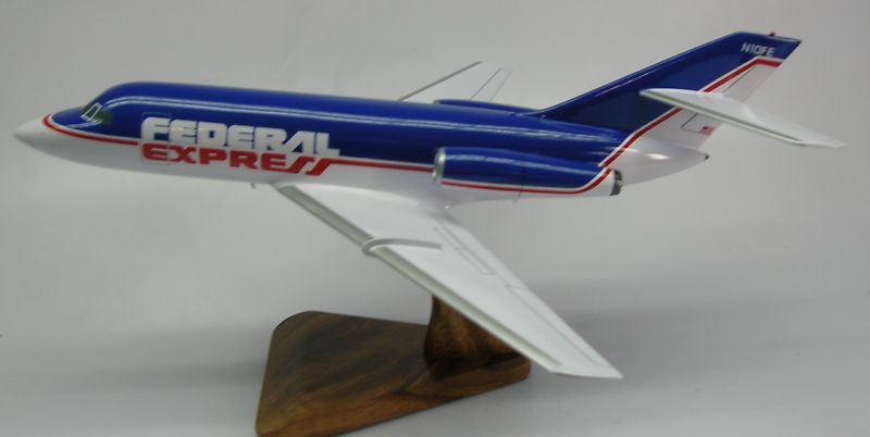 Falcon 20 Federal Express Airplane Wood Model New  