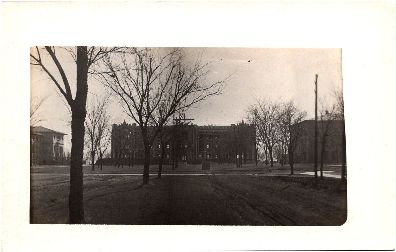 Evans Hall in Construction University Of Oklahoma Norman OK 1911 RPPC Postcard