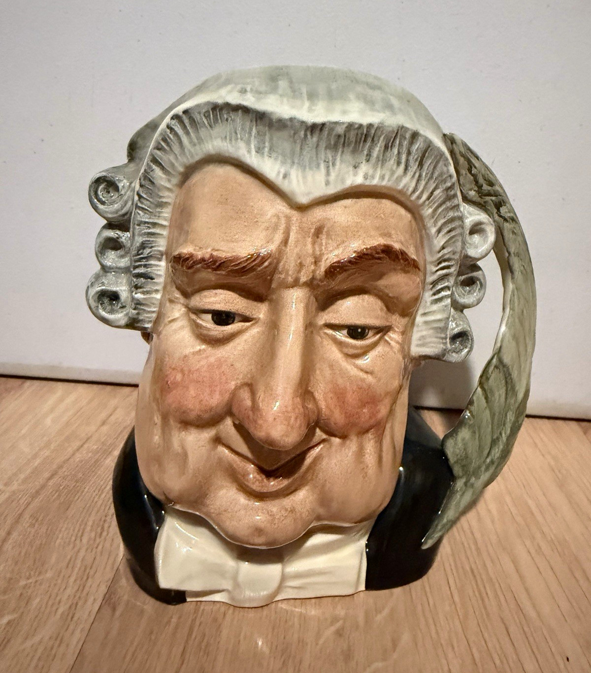Royal Doulton The Lawyer D6498 1958 Figural Ceramic Toby Mug w/ Handle 7  1/2”