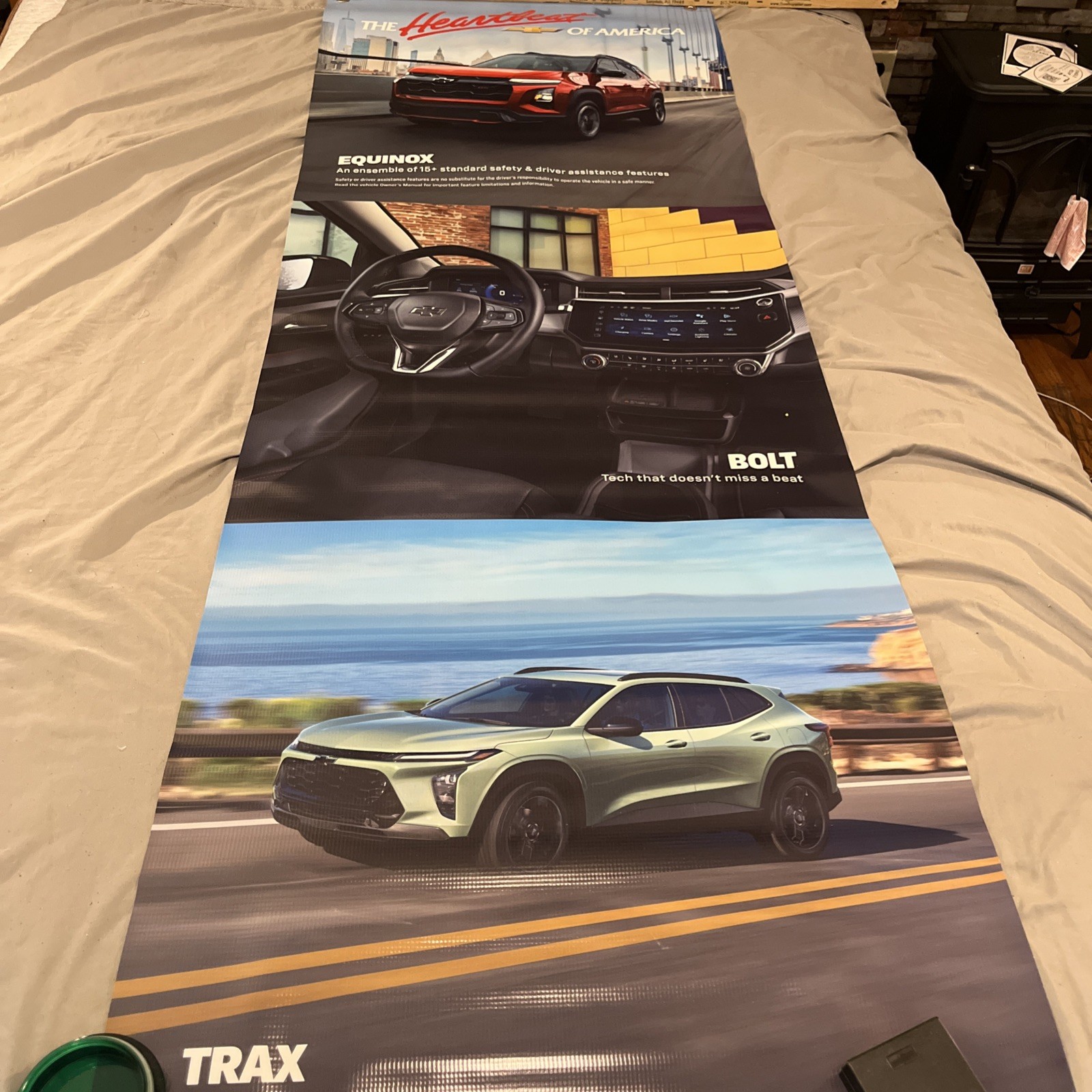 Chevrolet Banner Showroom Dealership 24 in by 68 Huge Vinyl Trax Bolt Equinox
