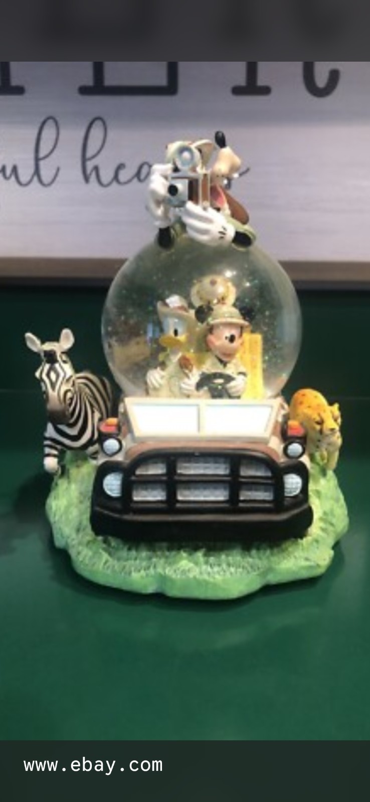 Disney Animal Kingdom Jeep Snow Globe Large Number 16918