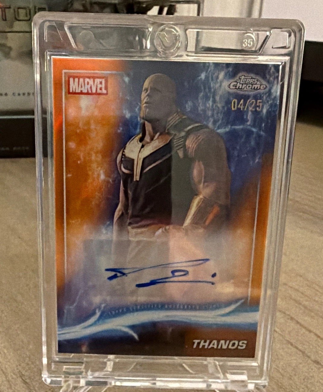 Topps 2025 Marvel Studios Chrome Josh Brolin Thanos Auto AA-JB /25 Topps 2025 Marvel Studios Chrome Josh Brolin Thanos Auto AA-JB /25