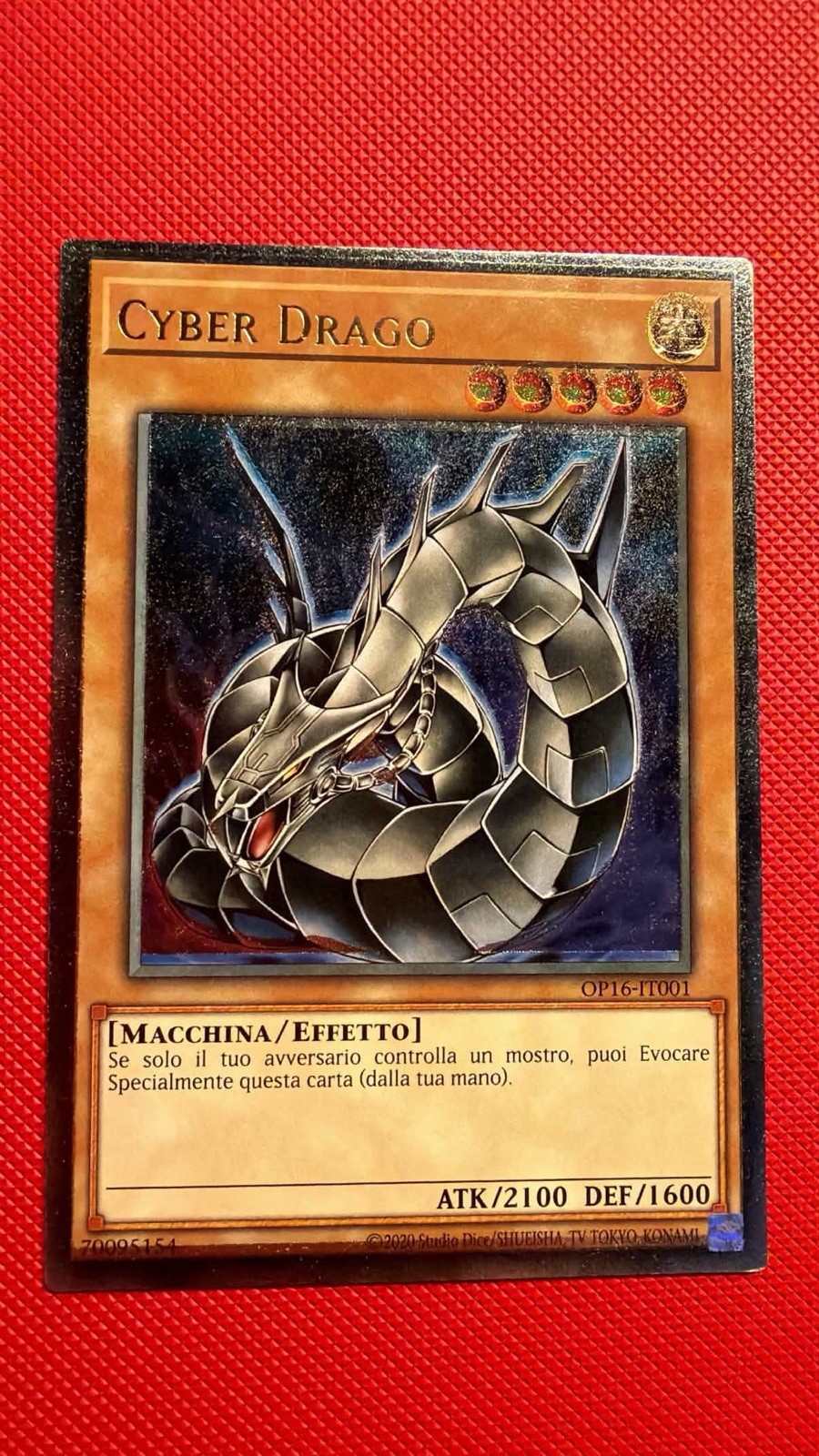 Konami Yu-Gi-Oh Cyber Drago OP16-IT001 Foil-shift Misprint Error ultimate rare Konami Yu-Gi-Oh Cyber Drago OP16-IT001 Foil-shift Misprint Error ultimate rare