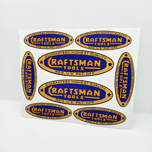 CRAFTSMAN TOOLS 1930's Vintage Style DECALS, 2 Inch & 3 Inch, Vinyl STICKERS CRAFTSMAN TOOLS 1930's Vintage Style DECALS, 2 Inch & 3 Inch, Vinyl STICKERS