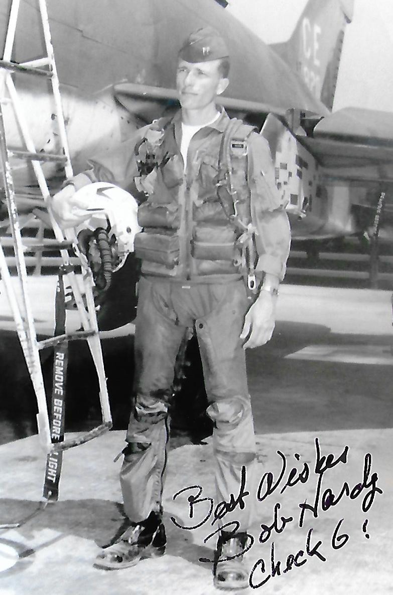 Bob Hardy autograph 4x6 photo Vietnam War F-100 Super Sabre Pilot RARE COA LOOK