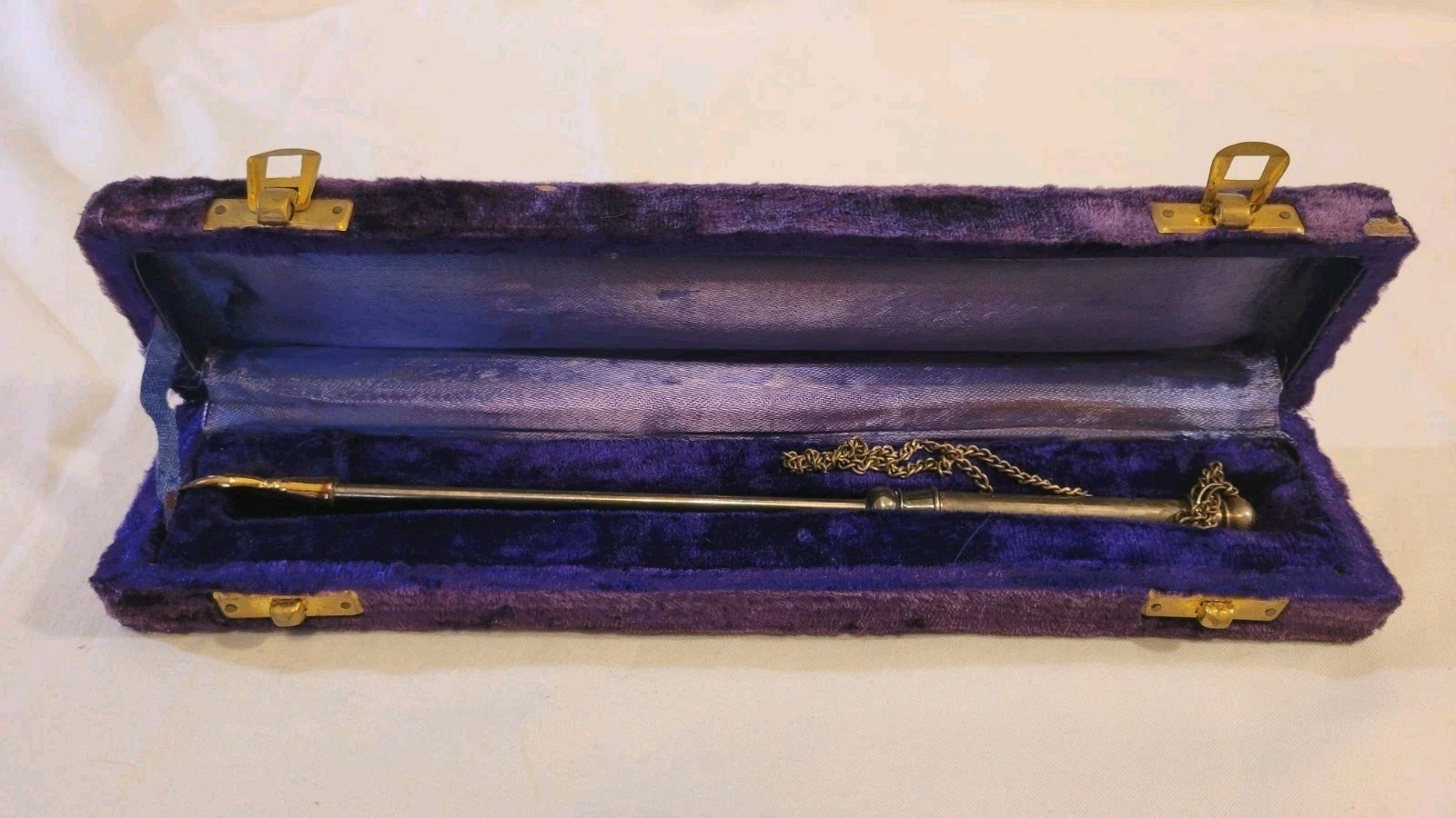 Antique Silver Plated Torah Pointer w/ Box