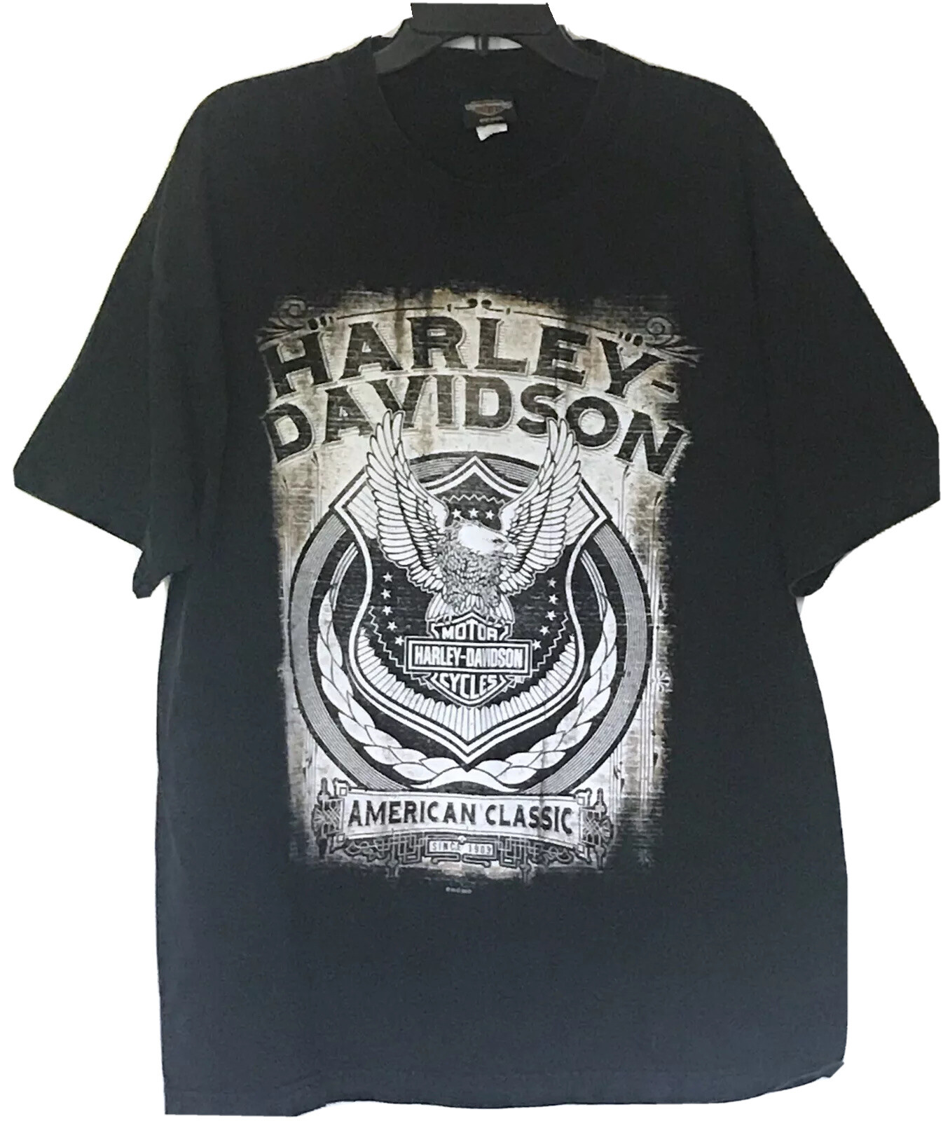 Vtg Harley Davidson T Shirt Men’s XL Black Eagle Daytona Beach USA Made Bravado