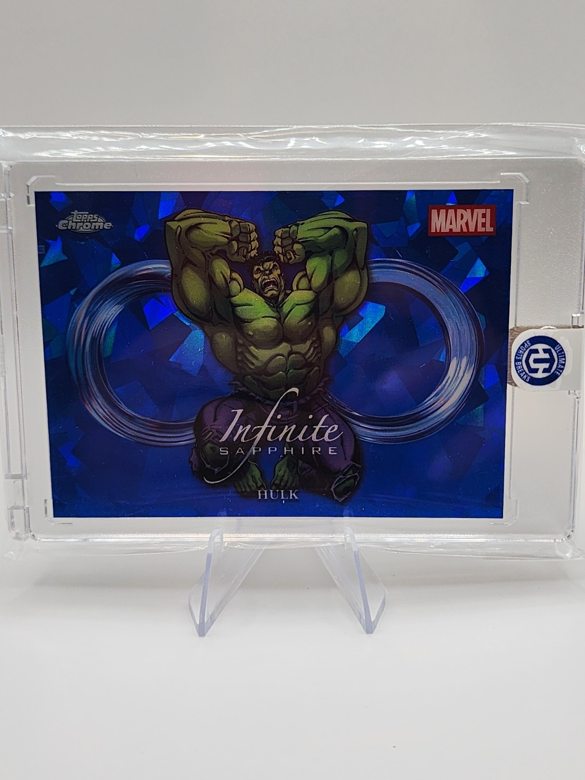 Topps 2025 Topps Chrome Marvel Hulk Infinite Sapphire Insert Card IS-4