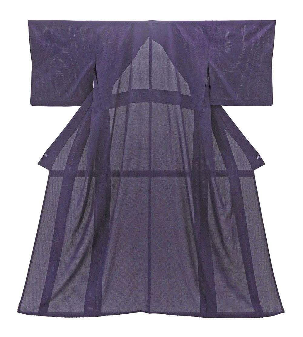 Summer Kimono Roshi Iromuji Dark Purple Silk Japanese Brand Kimono Shokaku