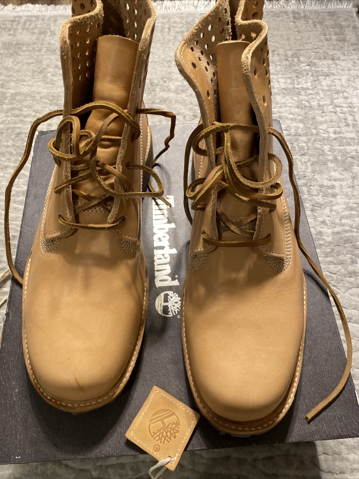 Timberland 6” Perforated Collar Nude Size 13 Timberland 6” Perforated Collar Nude Size 13