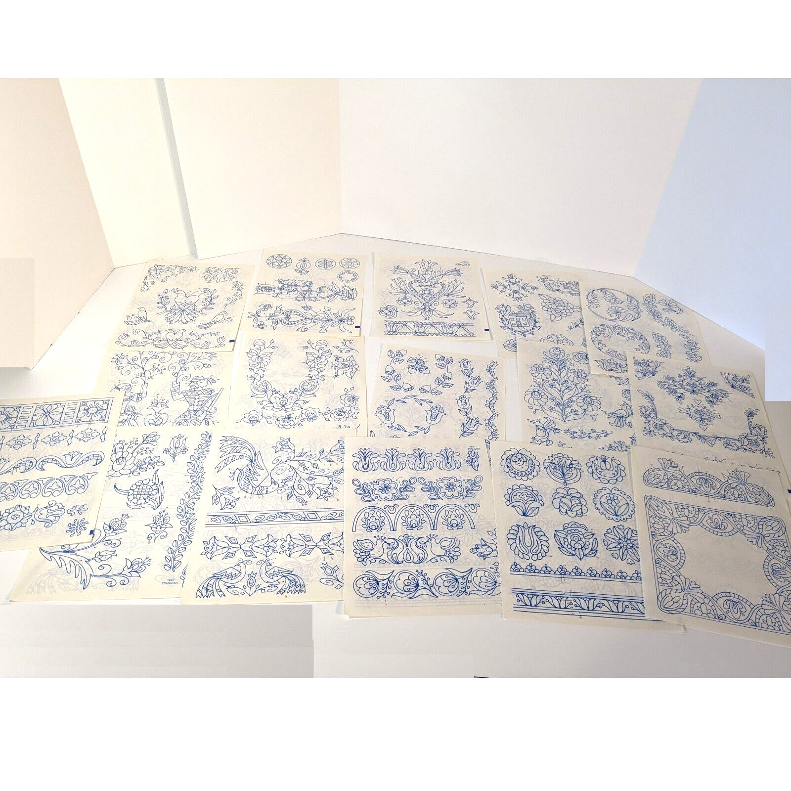 Vintage Iron Transfer Lot, Scandanavian, Nordic Art Theme, Iron-On Pattern Lot