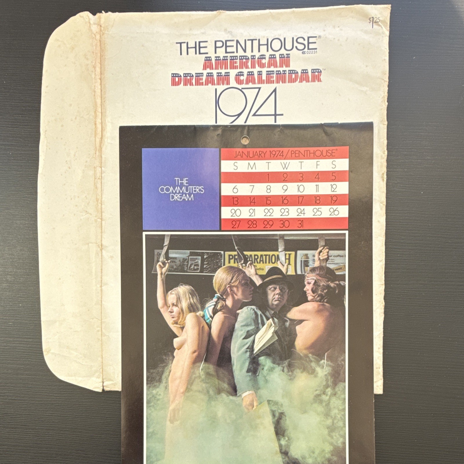 Vintage74PenthouseMagazineCalendar PagePosterJanTheCommutersDream RetroCollectib