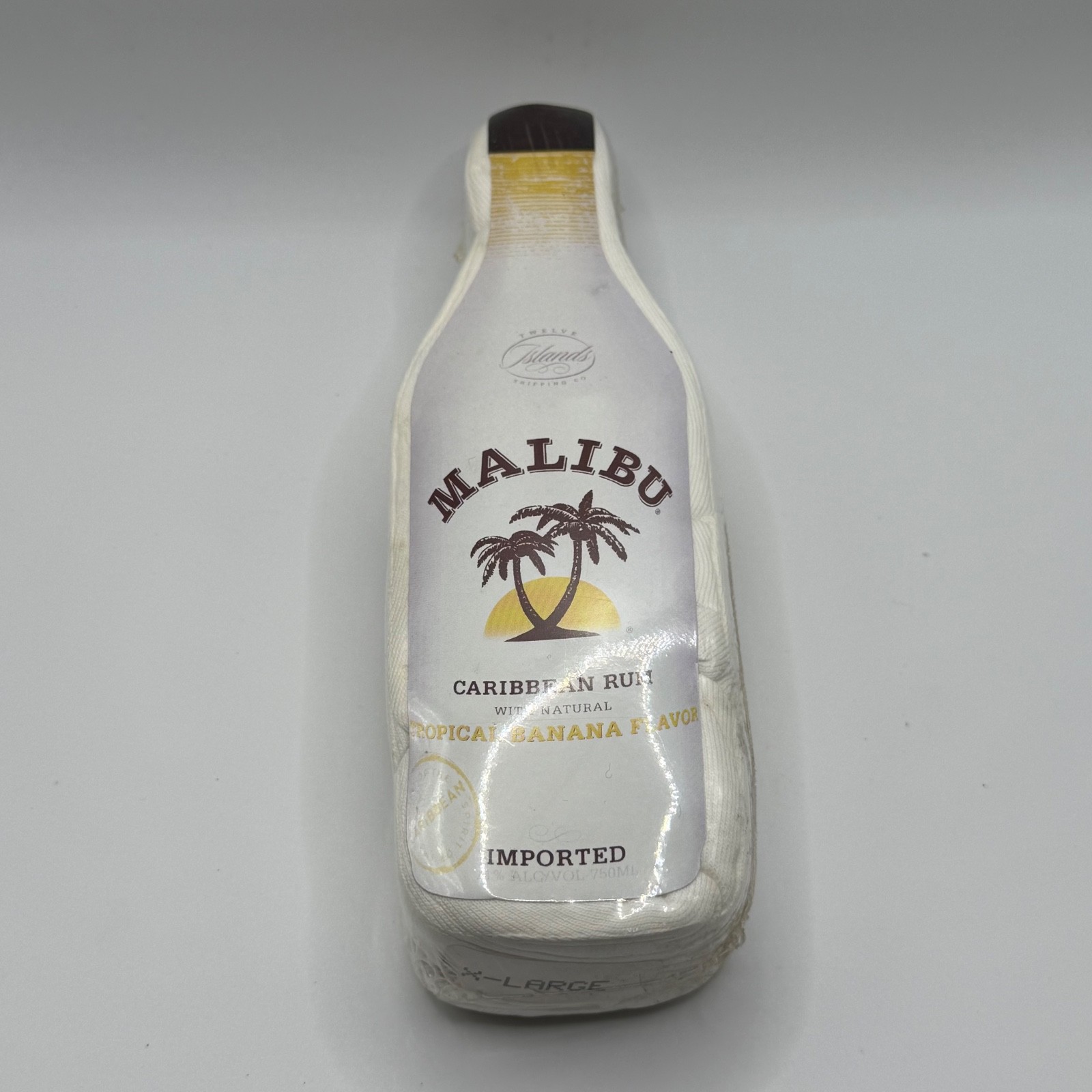 Malibu Rum Tropical Banana Rum T Shirt Compressed Bottle Shape New  2008 Size XL