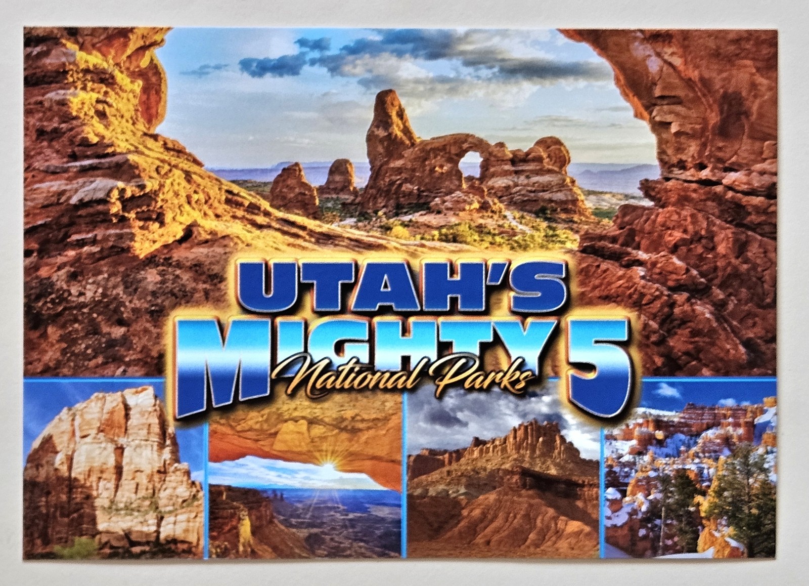 Utah Postcards. Mighty 5 National Parks. Zion, Archers,  Bryce Canyon...