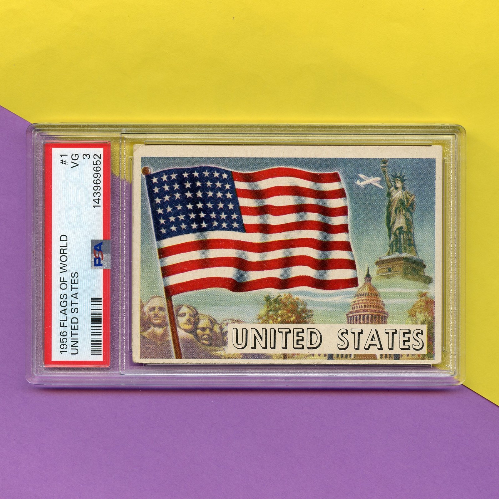 1956 Topps Flags of the World Trading card #1 PSA 3