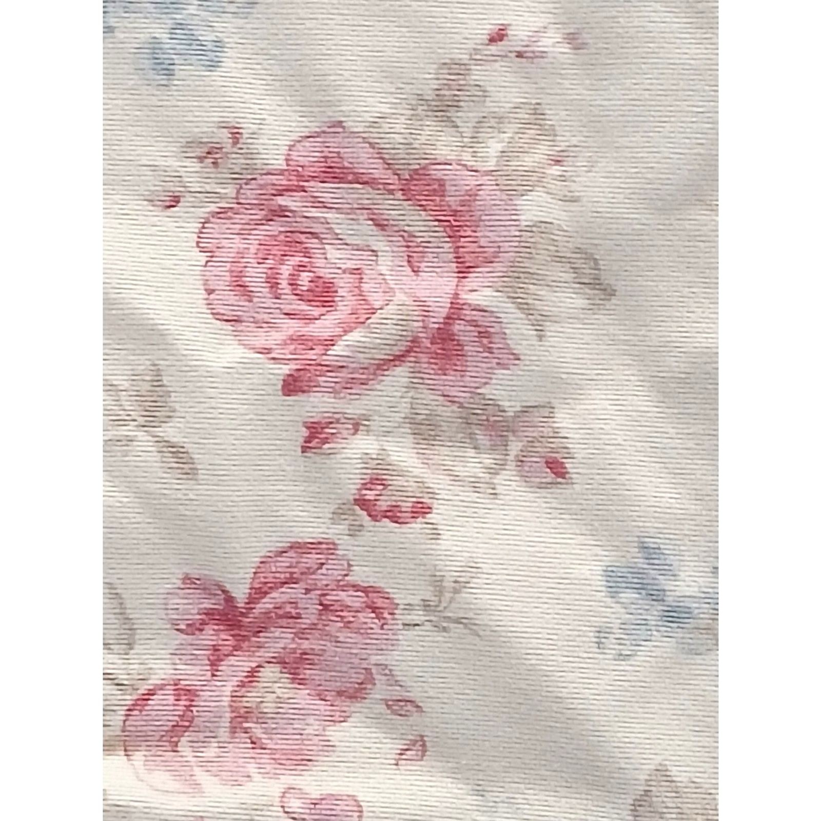 French Country Floral Cotton Tablecloth Soft Gold Pink Rose Cottage 58x77