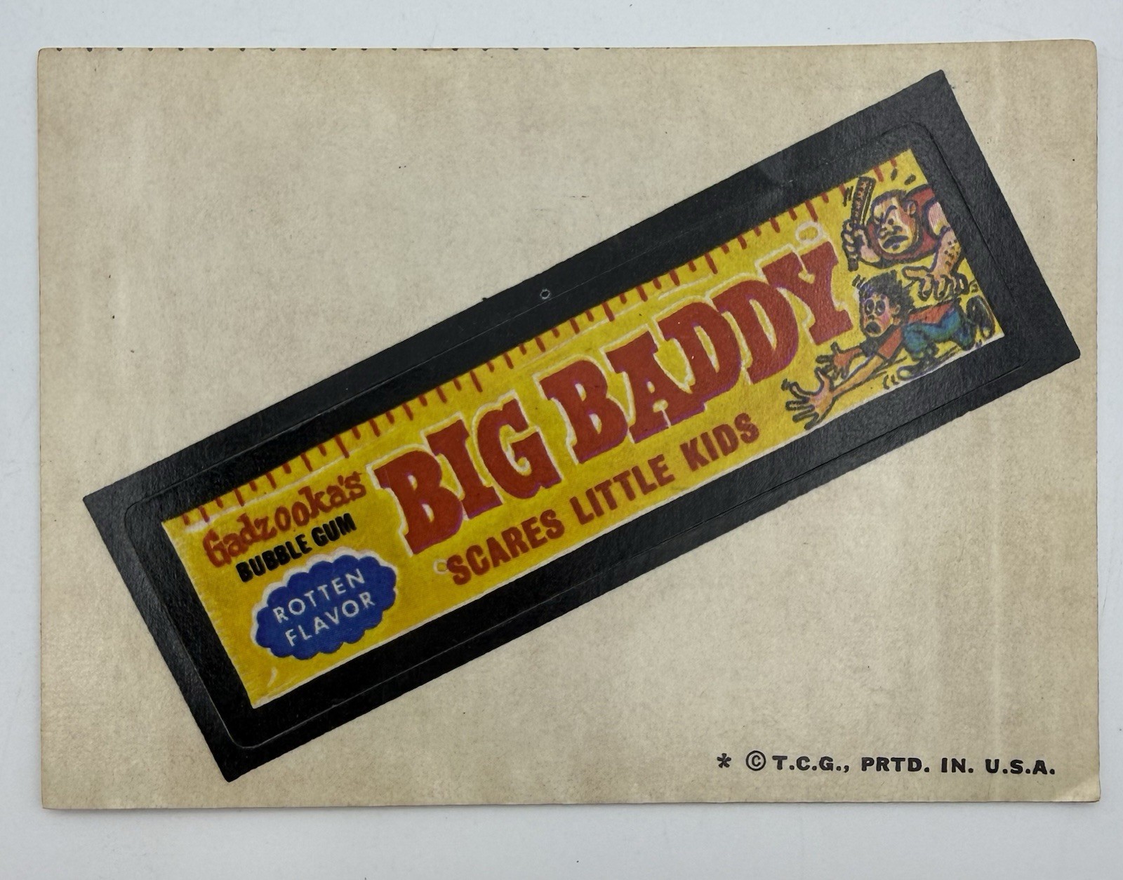 1973 Topps Wacky Packages Series Big Daddy Sticker Tan Back 1973 Topps Wacky Packages Series Big Daddy Sticker Tan Back