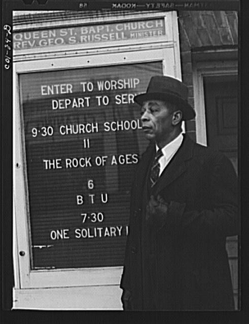 Hampton Virginia Queen St Baptist Church Rev Geo S Russell 1900s Sign Man