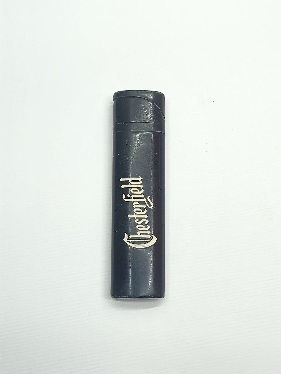Vintage Chesterfield Lighter Metal Black 1990s Made in Ukraine Working Used