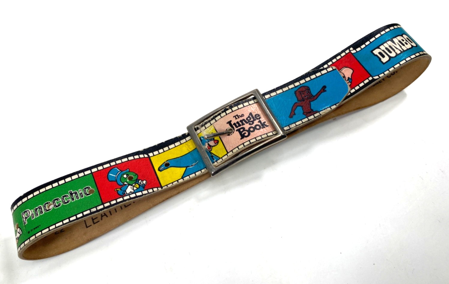 1988 THE WALT DISNEY CO vintage genuine leather belt LEE BYRON CORP Disney Films 1988 THE WALT DISNEY CO vintage genuine leather belt LEE BYRON CORP Disney Films