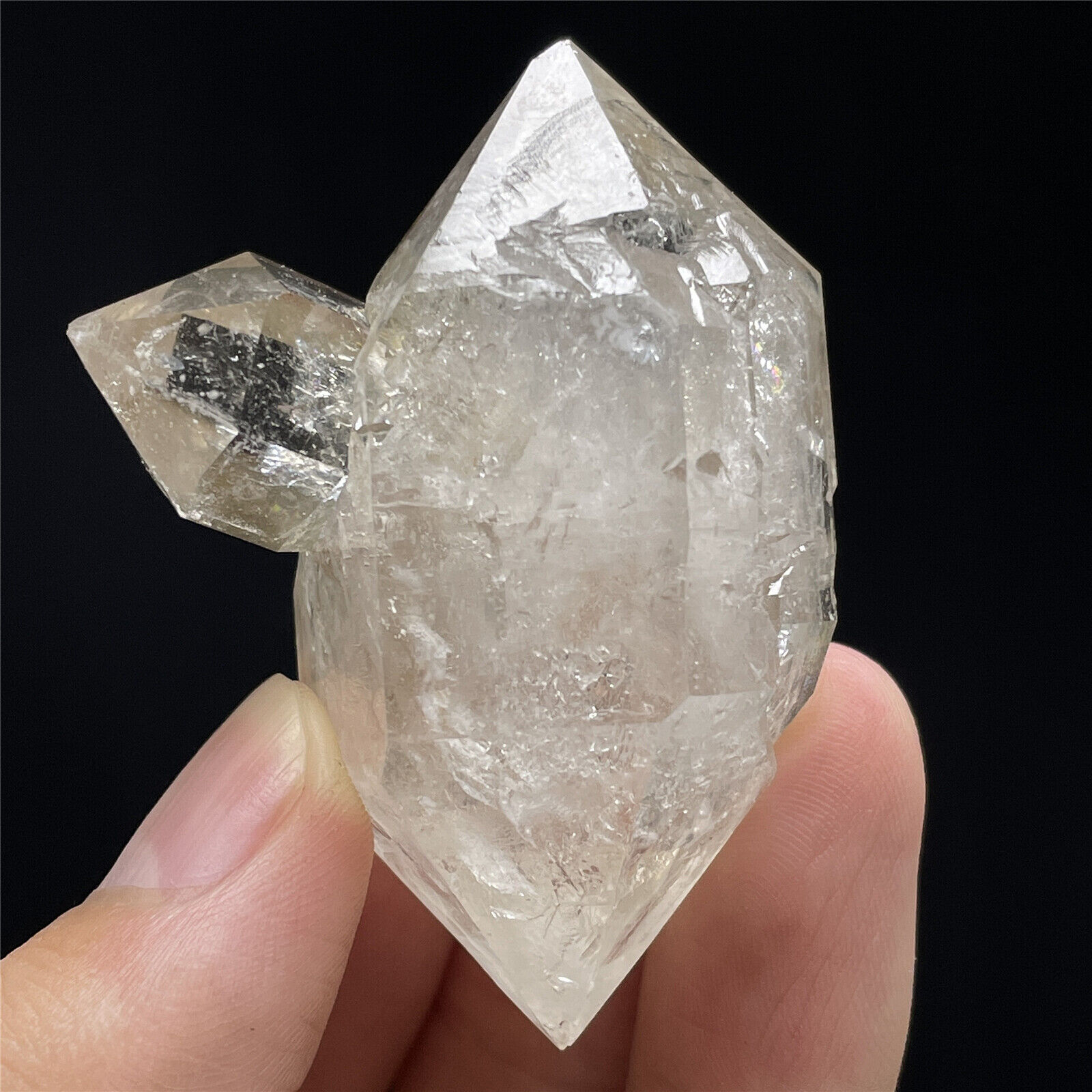 61g Natural Herkimer Diamond Quartz Crystal Mineral Specimen Healing Pakistan