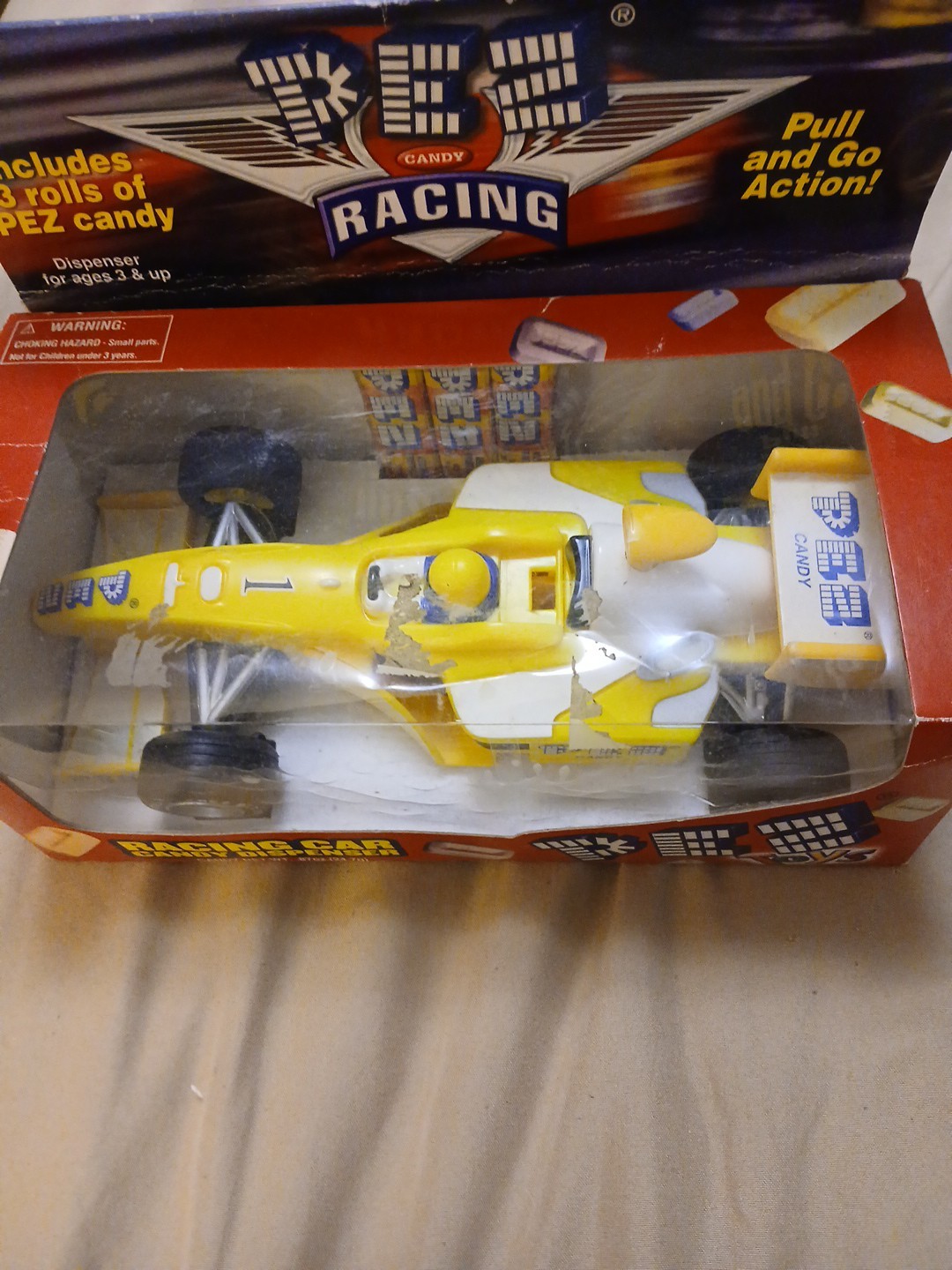 Pez Candy Dispenser Pull N Go Formula One Race Car 2003 New In Original Box Pez Candy Dispenser Pull N Go Formula One Race Car 2003 New In Original Box