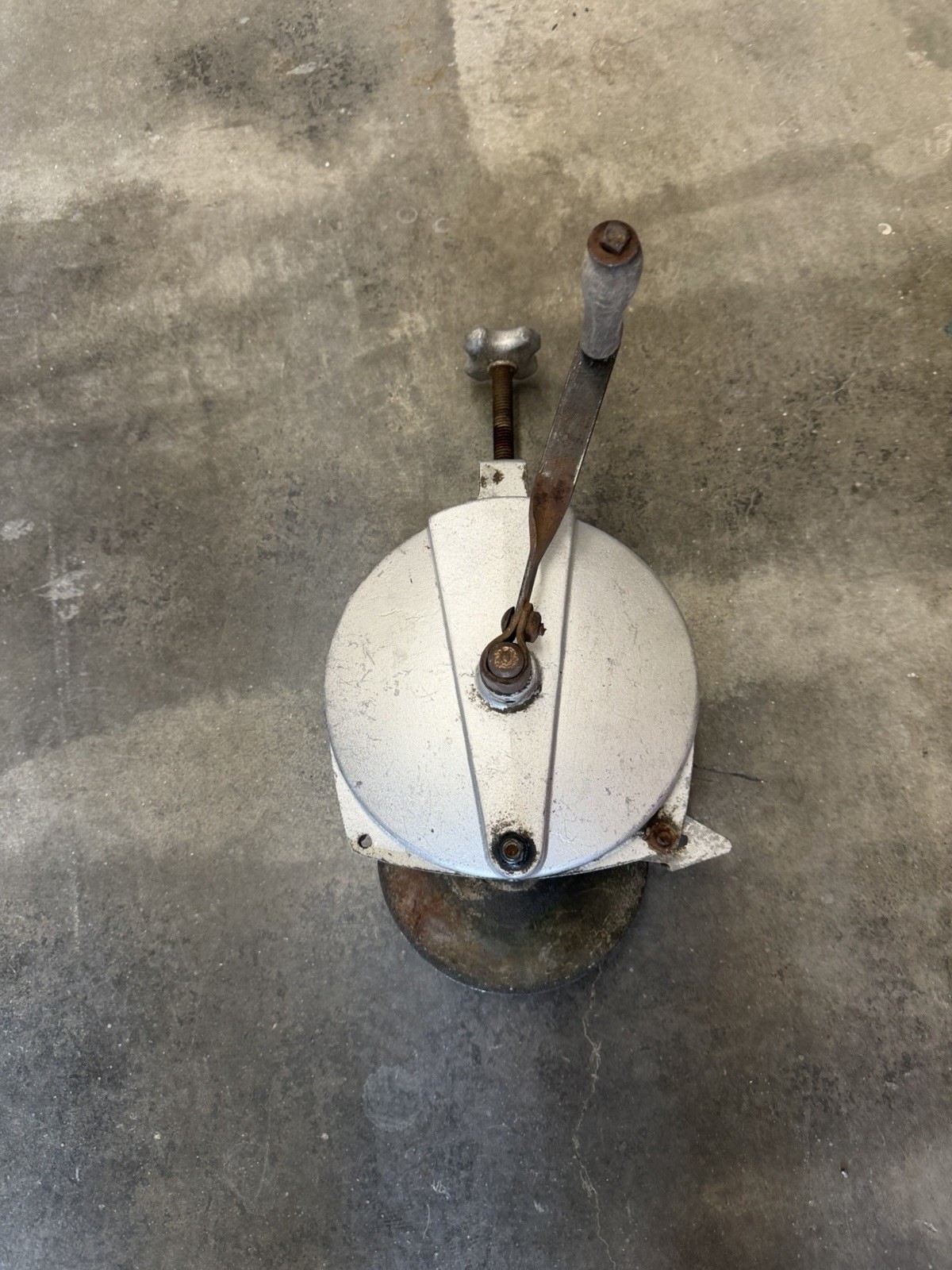 Vintage Hand Crank Bench Grinder