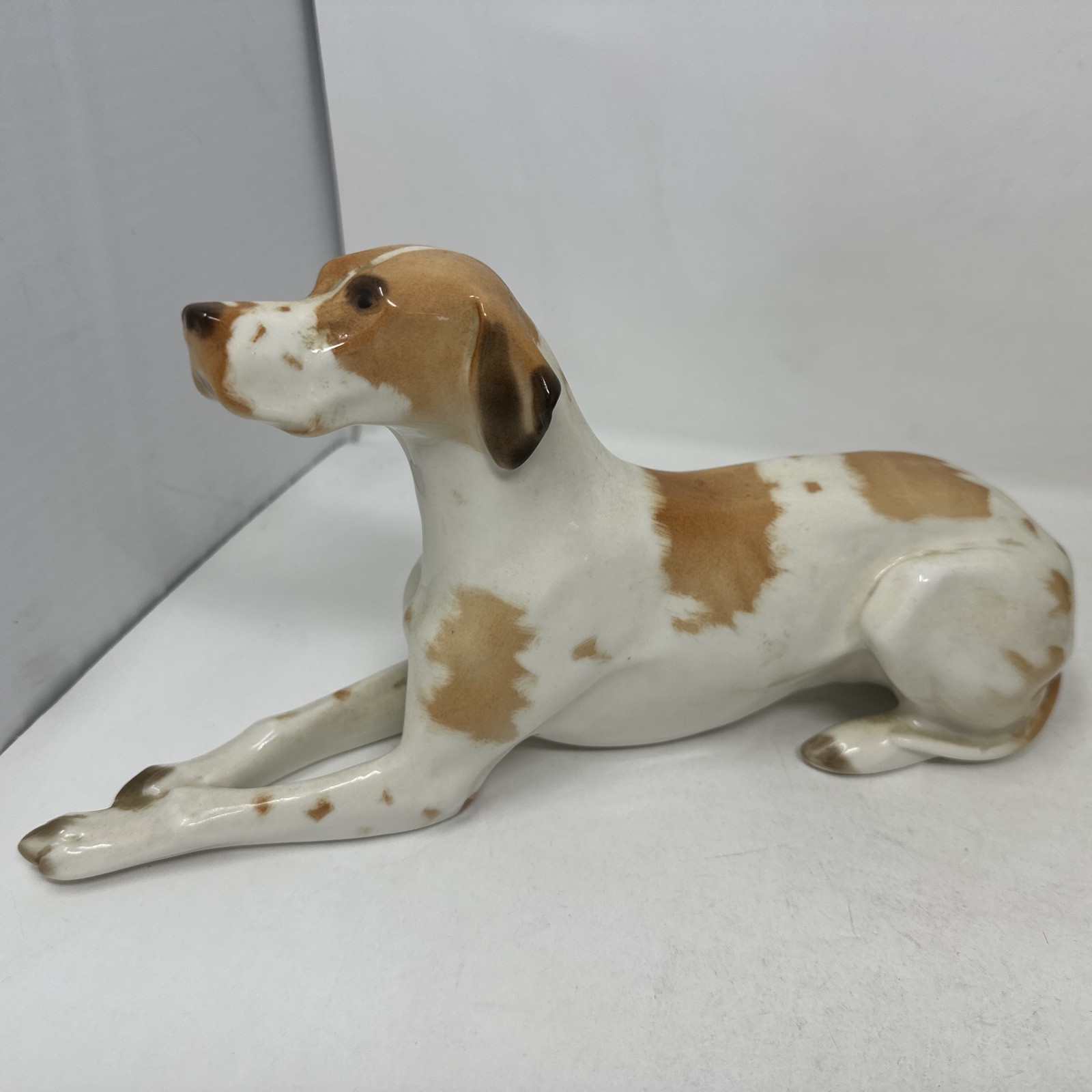 Lomonosov Russian Porcelain Figurine Vtg Leningrad LFZ Hunting Pointer Dog Rare Lomonosov Russian Porcelain Figurine Vtg Leningrad LFZ Hunting Pointer Dog Rare