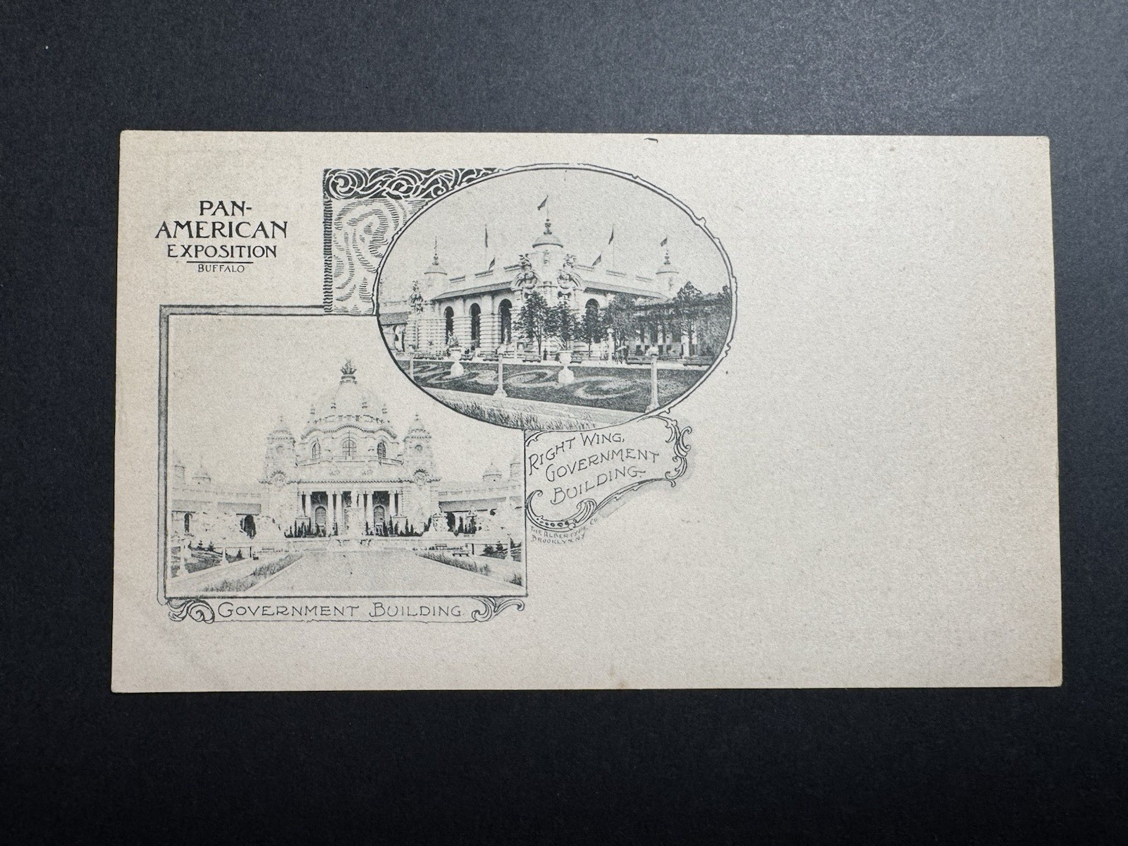 1901 Pan-American Exposition Government Building Postcard - Scarce, Undivided