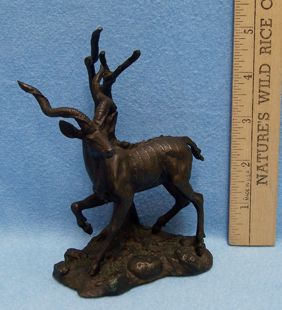 Franklin Mint HEAVY Bronze Greater Kudu Figurine 1976 Don Pollard Statue