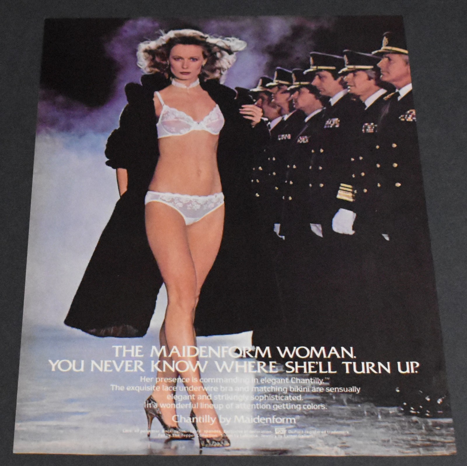 1982 Print Ad Fashion Legs Lady Heels Blonde Gorgeous Maidenform Bra Underwear S