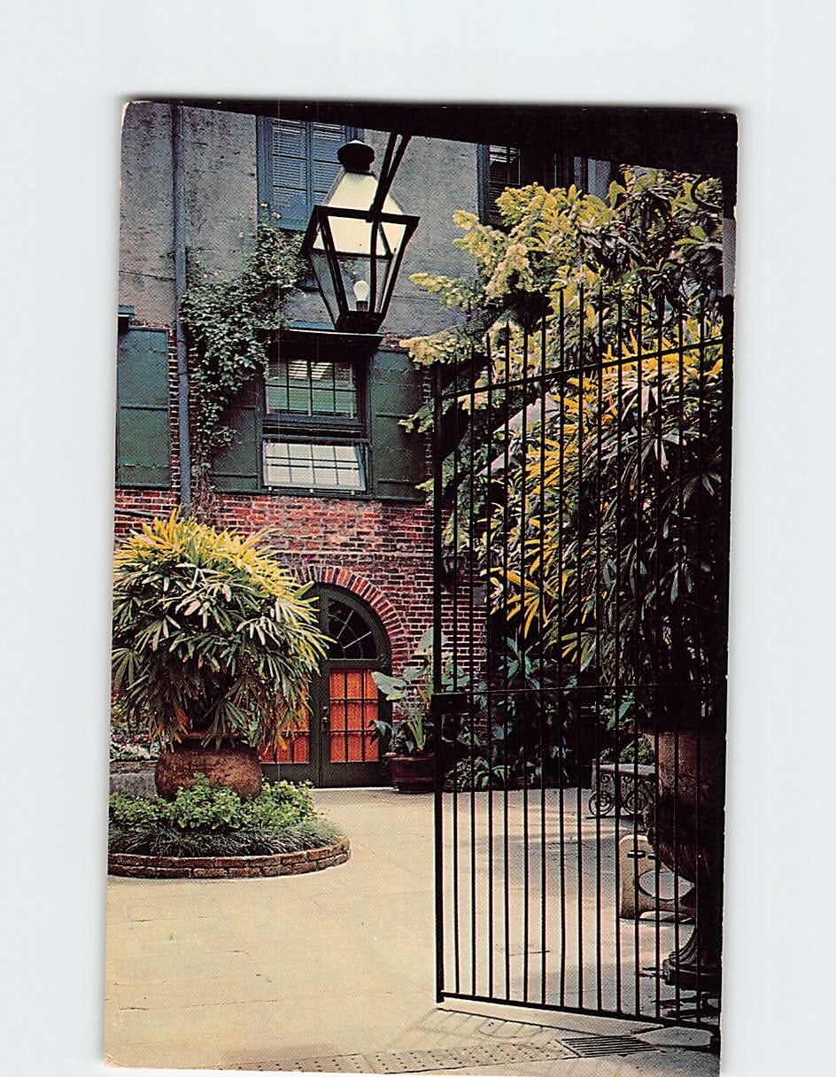 Postcard Brulatour Courtyard New Orleans Louisiana USA