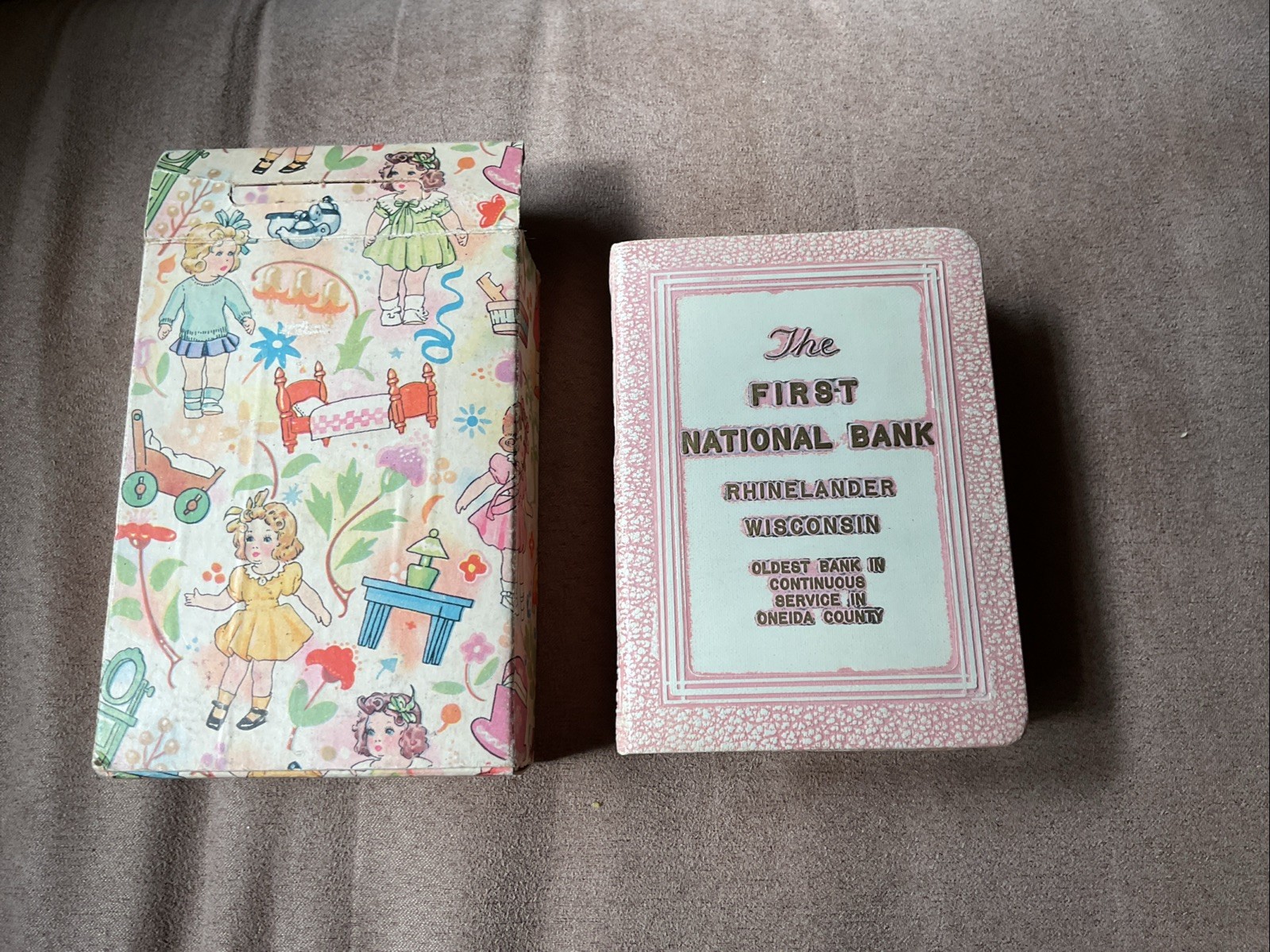 Antique Bankers Utility Book Of Thrift, First National Bank Rhinelander Bank