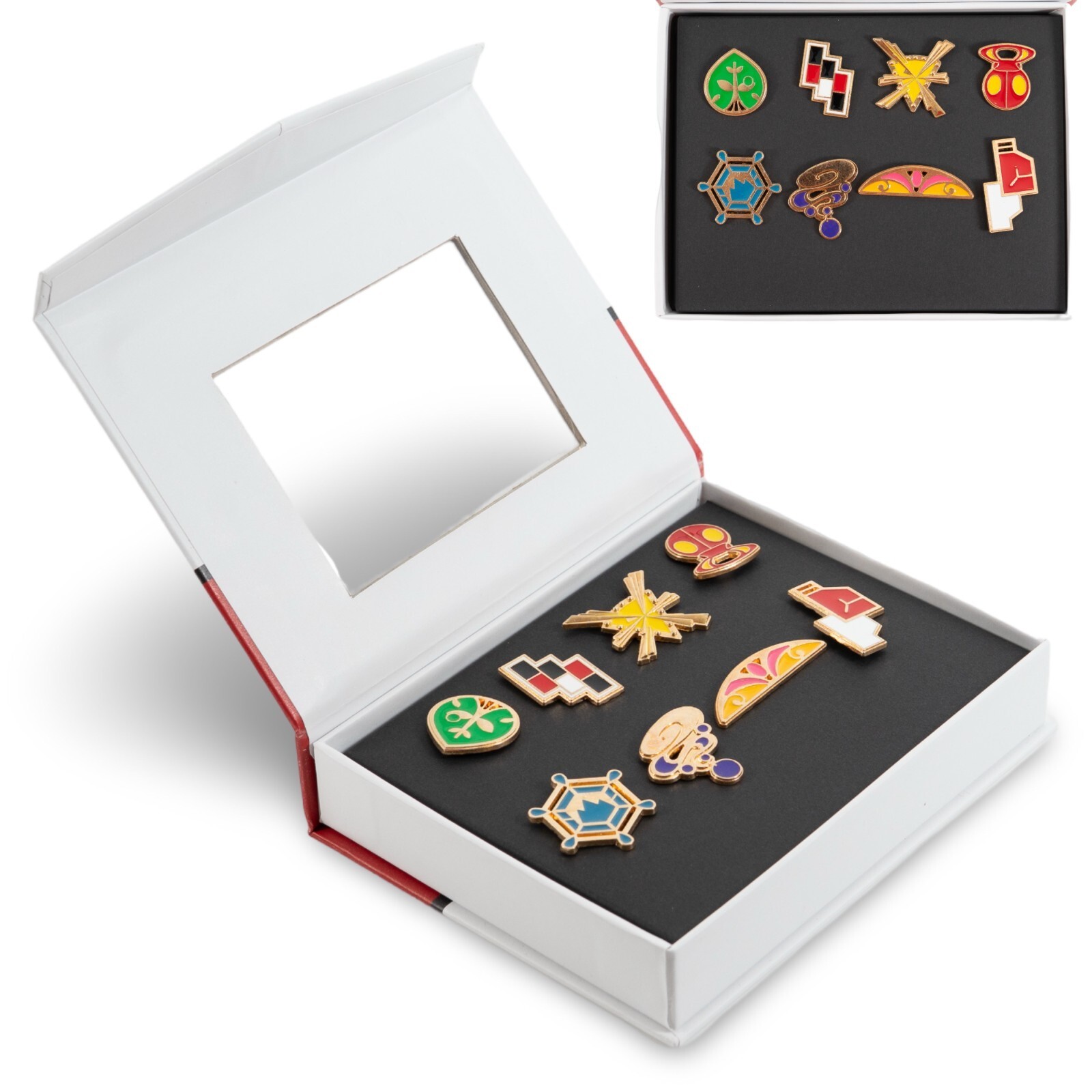 Pokemon Cartoon Anime All 8 Kalos Gym Badges Gen. 6 for Cosplay - Collector Box