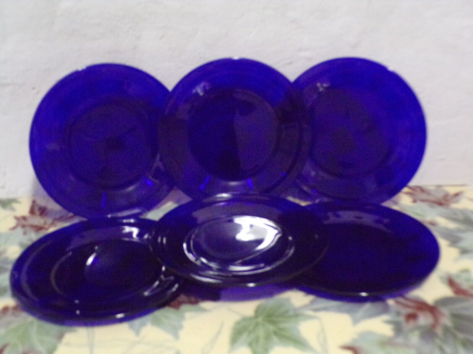 Libbey Colbalt Blue Vintage Duratuff Dinner Plates Set of 6 NWT