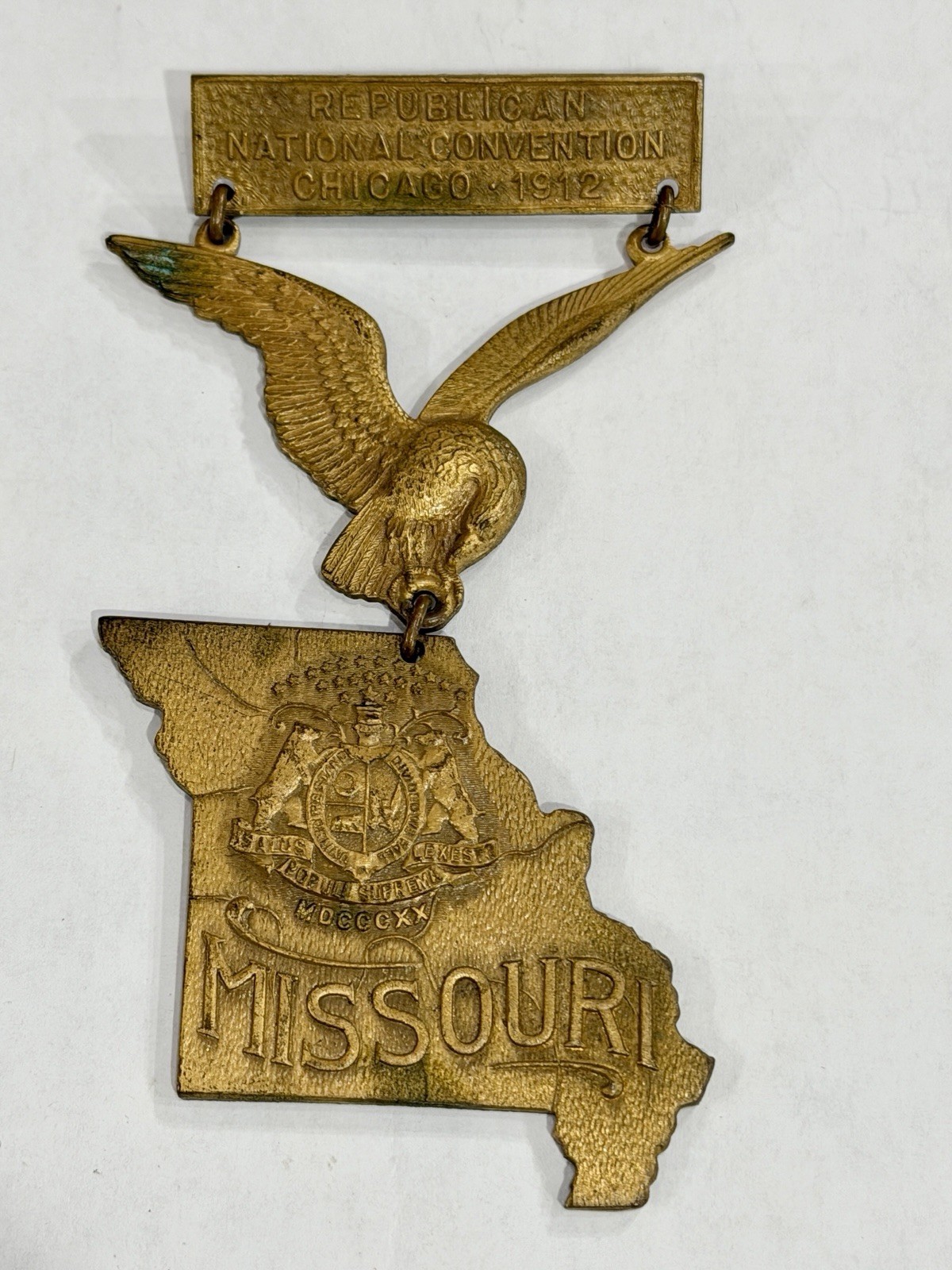 1912 RNC Republican National Convention Missouri Delegation Badge - Taft Yr