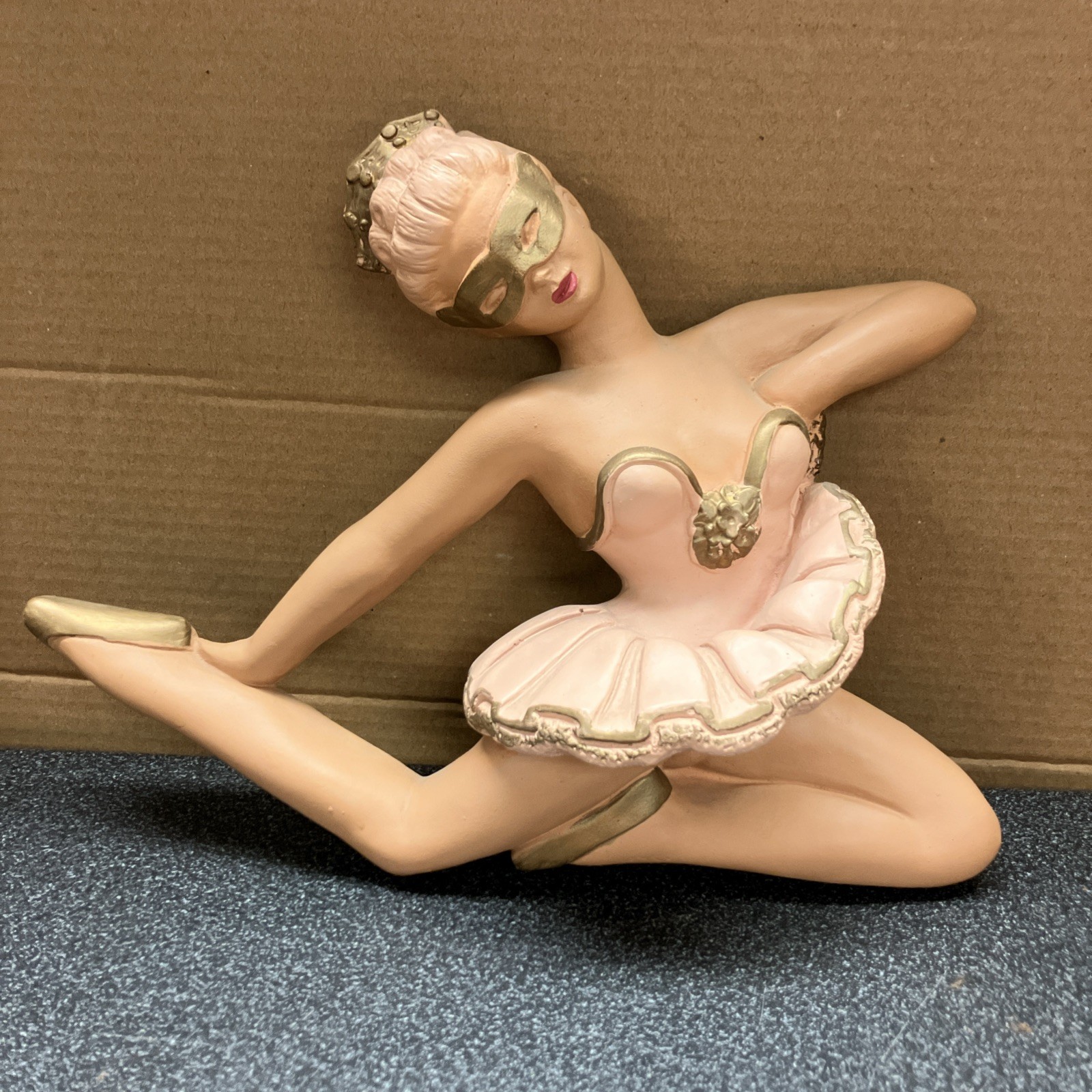 Mid Century Chalkware Puccini Art Novelty Co Masked Ballet Dancer Wall Art Mid Century Chalkware Puccini Art Novelty Co Masked Ballet Dancer Wall Art
