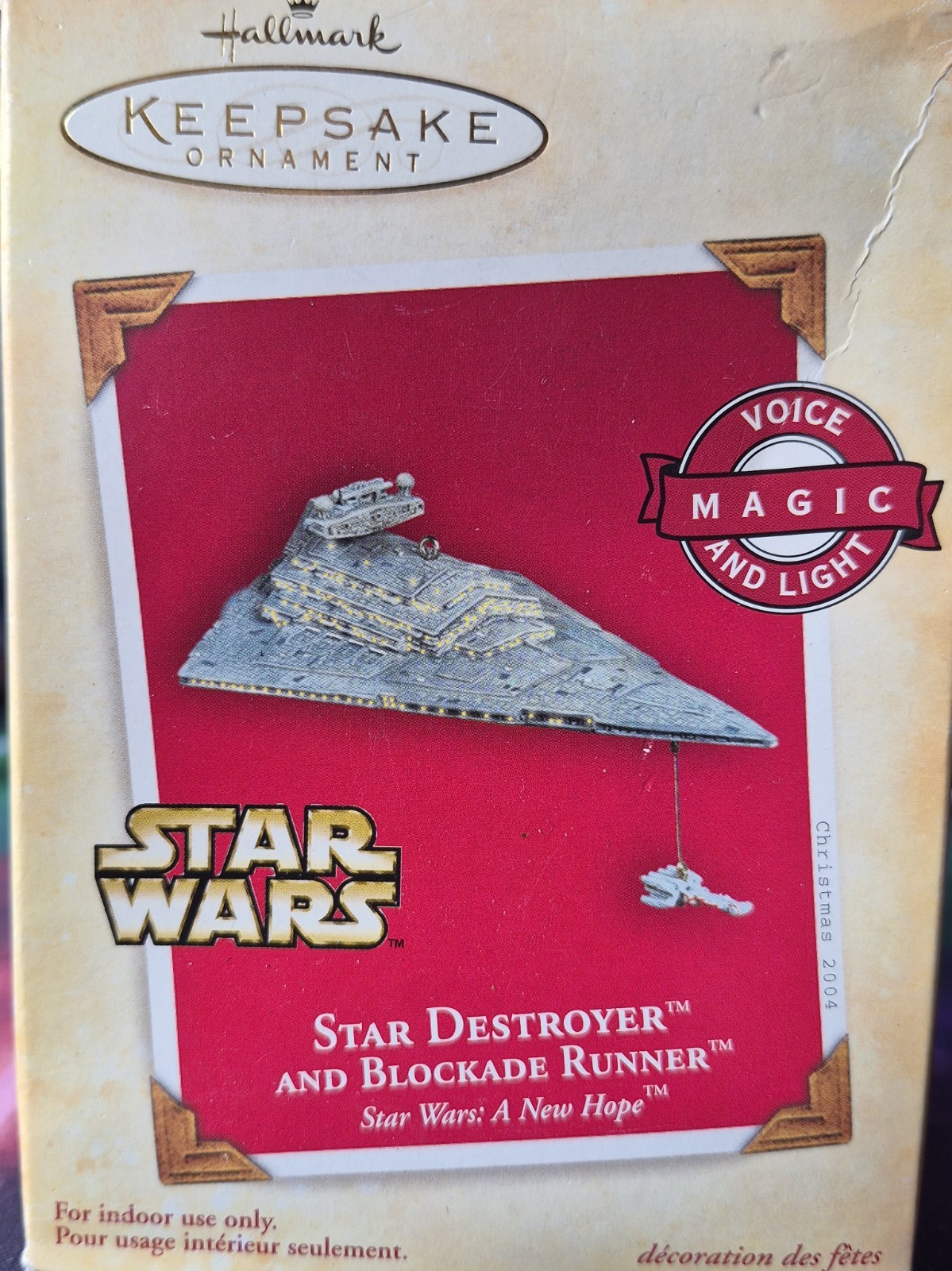 Star Wars Star Destroyer Blockade Runner 2004 Hallmark MAGIC Keepsake Ornament Star Wars Star Destroyer Blockade Runner 2004 Hallmark MAGIC Keepsake Ornament